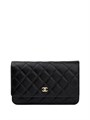 CHANEL сумка Woc кожа икра в клетку черная золото СК-9779