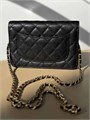 CHANEL сумка Woc кожа икра в клетку черная золото СК-9779