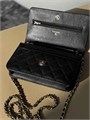 CHANEL сумка Woc кожа икра в клетку черная золото СК-9779