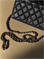 CHANEL сумка Woc кожа икра в клетку черная золото СК-9779
