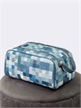 LV несессер Dopp Kit 2 молнии ручка сбоку канва шашка голубой НС-01716