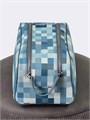 LV несессер Dopp Kit 2 молнии ручка сбоку канва шашка голубой НС-01716