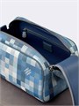 LV несессер Dopp Kit 2 молнии ручка сбоку канва шашка голубой НС-01716