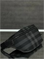 BURBERRY поясная сумка канва в клетку из коллекции 2023 серая СЛ-0608