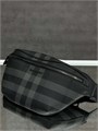 BURBERRY поясная сумка канва в клетку из коллекции 2023 серая СЛ-0608