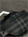 BURBERRY поясная сумка канва в клетку из коллекции 2023 серая СЛ-0608