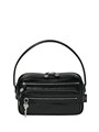 ACNE STUDIOS сумка Small Camero гладкая черная кожа серебро маленькая СК-01656