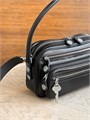 ACNE STUDIOS сумка Small Camero гладкая черная кожа серебро маленькая СК-01656