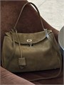 BALENCIAGA сумка Rodeo Medium замша хаки серебро СК-00342