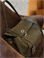 BALENCIAGA сумка Rodeo Medium замша хаки серебро СК-00342