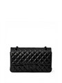 CHANEL сумка 2.55 гладкая кожа в клетку 25 см черная черная СК-01429