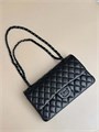 CHANEL сумка 2.55 гладкая кожа в клетку 25 см черная черная СК-01429