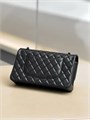 CHANEL сумка 2.55 гладкая кожа в клетку 25 см черная черная СК-01429
