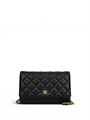 CHANEL сумка Woc черная гладкая кожа на золоте СК-00908