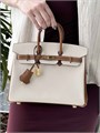 HERMES сумка Birkin 25 см кожа эпсом молочная кэмел золото СК-01506