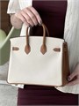 HERMES сумка Birkin 25 см кожа эпсом молочная кэмел золото СК-01506