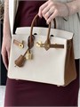 HERMES сумка Birkin 25 см кожа эпсом молочная кэмел золото СК-01506