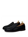 LORO PIANA лоферы низкие кожа черные с темной подошвой ОК-1565