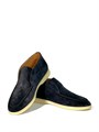 LORO PIANA лоферы высокие замша темно-графитовые на белой подошве ОК-2316