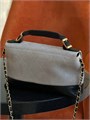 CHANEL сумка клетка замша серая и черная кожа золото СК-00287