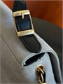 CHANEL сумка клетка замша серая и черная кожа золото СК-00287
