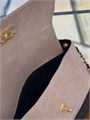 CHANEL сумка клетка замша серая и черная кожа золото СК-00287
