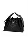 CHANEL сумка Hobo 26 см кожа икра черная серебро СК-00737