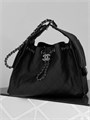 CHANEL сумка Hobo 26 см кожа икра черная серебро СК-00737