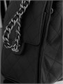 CHANEL сумка Hobo 26 см кожа икра черная серебро СК-00737