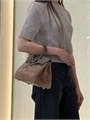 HERMES сумка Birkin 25 см коричневая замша серебро СК-00613