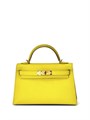 HERMES сумка mini Kelly 19 см кожа Эпсом желтая золото СК-01577