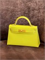 HERMES сумка mini Kelly 19 см кожа Эпсом желтая золото СК-01577