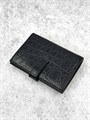 HERMES визитница крокодил с хлястиком черная ВЗ-0231