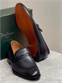 Berluti лоферы с металлической перемычкой зернистая кожа синего цвета на кожаной подошве ОК-2359