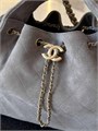 CHANEL сумка Hobo 26 см замша серая золото СК-00292