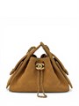 CHANEL сумка Hobo 22 см замша песочная золото СК-01248