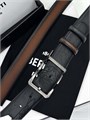 BERLUTI ремень брючный 35 мм двухсторонний серо-коричневый серебро РМ-00647