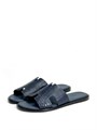 HERMES шлепанцы крокодил H синие матовые ОЛ-0036