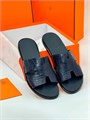 HERMES шлепанцы крокодил H синие матовые ОЛ-0036