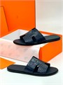 HERMES шлепанцы крокодил H синие матовые ОЛ-0036