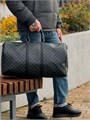 LV дорожная сумка Keepall 55 см серая шашка ДС-0303