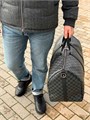 LV дорожная сумка Keepall 55 см серая шашка ДС-0303
