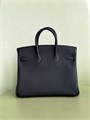 HERMES сумка Birkin 25 см кожа Того черная серебро СК-01698