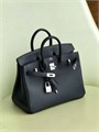 HERMES сумка Birkin 25 см кожа Того черная серебро СК-01698