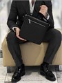 ZILLI мессенджер крокодил черный с клапаном лого серебро МС-00142