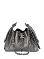 CHANEL сумка Hobo 22 см кожа икра серебристая серебро СК-01572