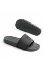 BALENCIAGA шлепанцы серые с черными надписями ОЛ-2422