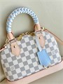 LV сумка Alma BB бежевая канва шашка плетеные ручки СК-01719