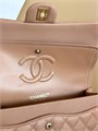 CHANEL сумка 2.55 кожа икра в клетку 25 см бежевая золото СК-01357