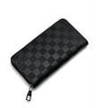 LV кошелек средний кожа шашка черный КЛ-0310
